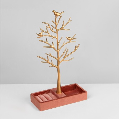Tree stand with a place for storage, 19 × 8 × 33 cm, color pink-gold-2