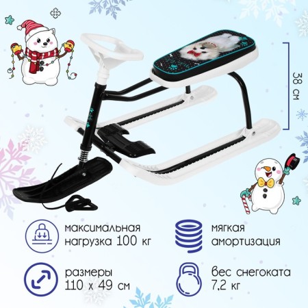 Snow -chapel "Timka Sport 1+ Blinka", TS1+/BL, white/black color