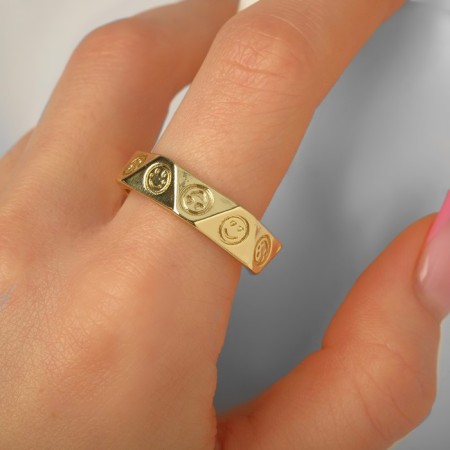 Ring "copper" emoticons, color gold, dimensionless