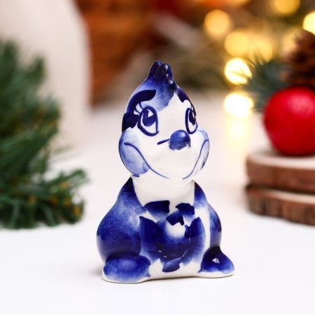 Souvenir "Dragon button" Gzhel, 5.7 cm-3