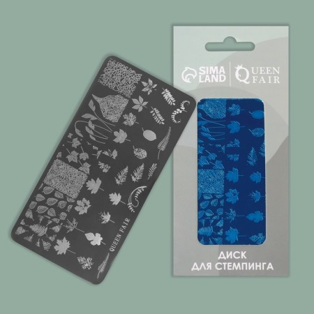 Stamping disk Metal "Nature", 12 × 6 cm-1