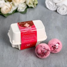 Подарочный набор косметики «Расцветай» с лепестками розы, бомбочки для ванны 2 х 40 г, BEAUTY FOX