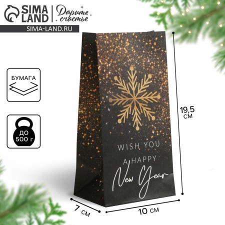 Package without pens "Gold", 10 x 19.5 x 7 cm, New Year