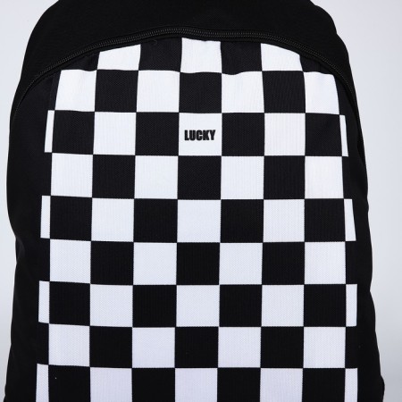 Backpack school textile Lucky, 46x30x10 cm, vertical pocket, black color-4