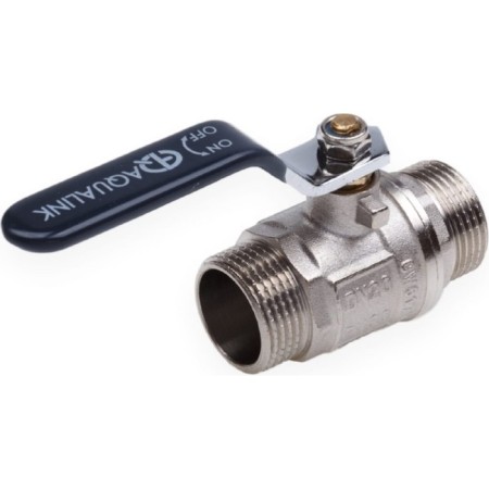 Aqualink, PN 50 ball valve, external/outer thread 1 ", handle, nickel.-1