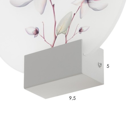 Sconces "Flowers" LED 6W 4000k white 24x6x24 cm-5