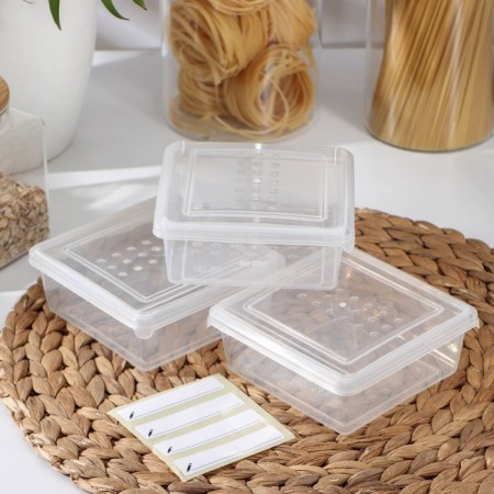 Set of containers for freezing ASTI, 500 ml, 3 pcs, transparent color