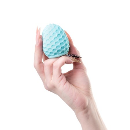 Masturbator A-Toys Pufl, turquoise, three, 6 cm d 2.7 cm-9