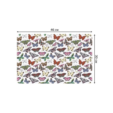 Set of napkins for setting the table “Flight of butterflies”, rectangular, rounded edges, size 30x46 cm, 4 pcs-2