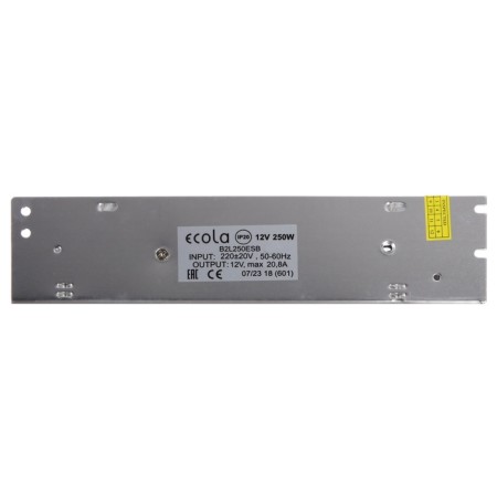 ECOLA power supply for 12 V LED tape, 250 W, IP20-2