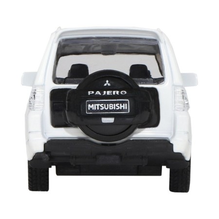 Metal machine Mitsubishi Pajero 4wd Turbo 1:43, inertia, doors open, white color-5