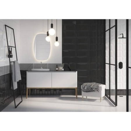 Wall tile Evolution Bricks Black Relief 200x440 (in packaging 1.05 sq.m)