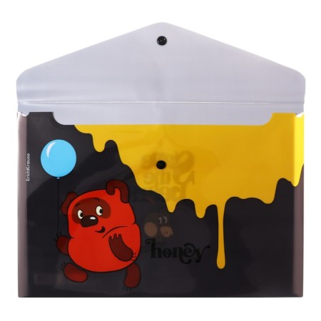 A4 button folder-convert, 160 μm, Erichkrause "Winnie-Puh", translucent, glossy, mix-5