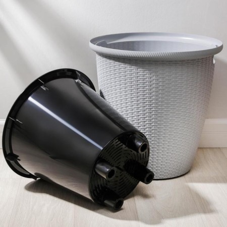 Kashpo for flowers with a rattan insert, 50 l (27 l), color mix-2