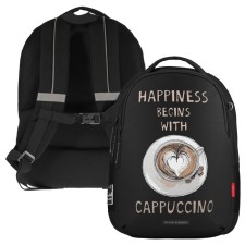 Youth backpack, 42 ​​x 31 x 14 cm, ergonomic back, Bruno VisConti 12-008 Cappuccino