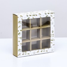 Box for 9 sweets with a shell, 