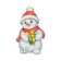 Poster "Snowman with a gift" two -sided, 23 x 22 cm