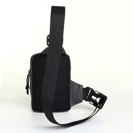 Textile sling bag, gray color-1