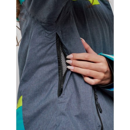 Ski jacket female winter, size 58, green color-13