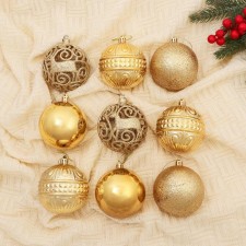 Set of balls plastic D-8 cm, 9 pcs 
