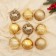 Set of balls plastic D-8 cm, 9 pcs "Cheal Grace" Gold