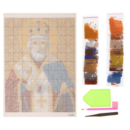 Diamond mosaic "St. Nicholas the Wonderworker" 20 × 27 cm-1