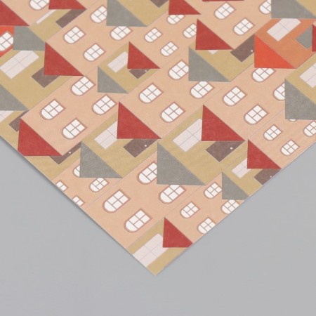 Scrapbooking paper "houses" density 180 grams set 10 pcs 15.5x17 cm-3