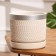 Flower pot "Brussels" White silver cylinder No. 3, 2.6 liters