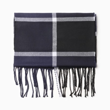 Male scarf, blue color/cage, size 31x170-2