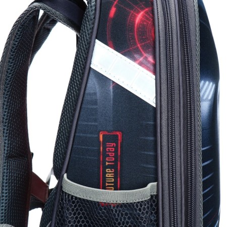 School backpack 38 x 30 x 16 cm, ergonomic back, stavia "car", gray-10
