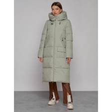 Coat insulated winter female, size 42, green color