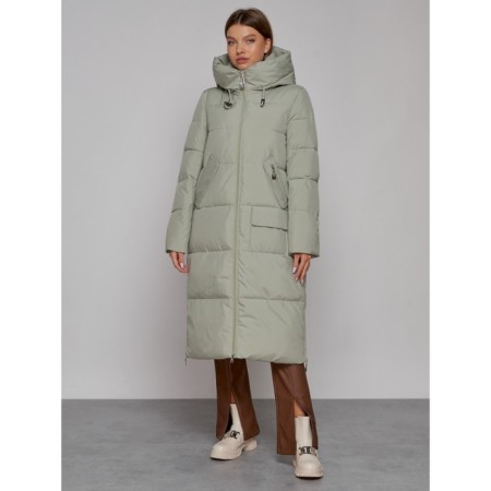 Coat insulated winter female, size 42, green color