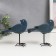 Souvenir ceramics "birds" Blue matte set 2 pcs 16.5x6x17 cm