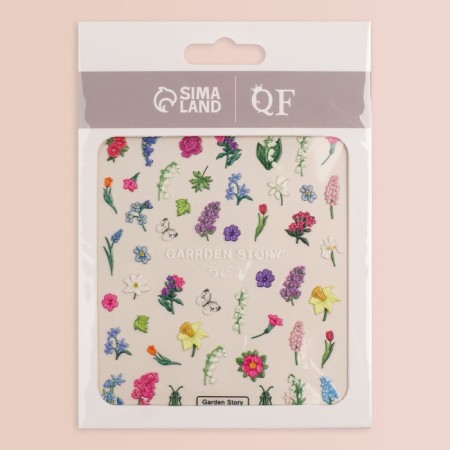 Nail stickers "Gifts of Nature", voluminous, multi -colored-4