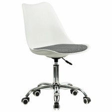 A chair for the operator Brabix Eames MG-310 Ch, chrome, white plastic, gray fabric