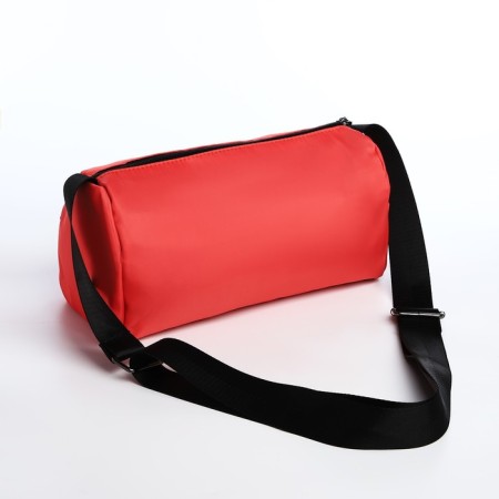 Youth bag with zipper, coral color-4