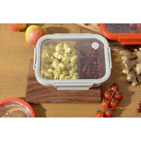 Smart Solutions baking and storage container, rectangular with separators, 1 l, the color is light gray-7