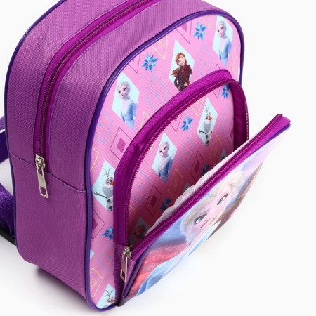 Baby backpack with pocket, cold heart, 23*19*6cm-1