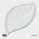 Glass Serving Magistro "Leaf", 40.5 × 23 × 1.8 cm, transparent color