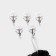 Hooks of self -adhesive deed "clover", 5 pcs, white color