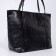 Soper bag with zipper, black color