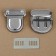 Bag's fastener, 4.3 × 3.8 cm, silver color