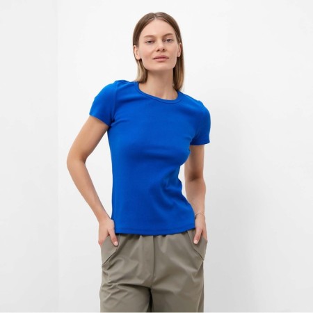 T-shirt female, color bright blue, size S (42)