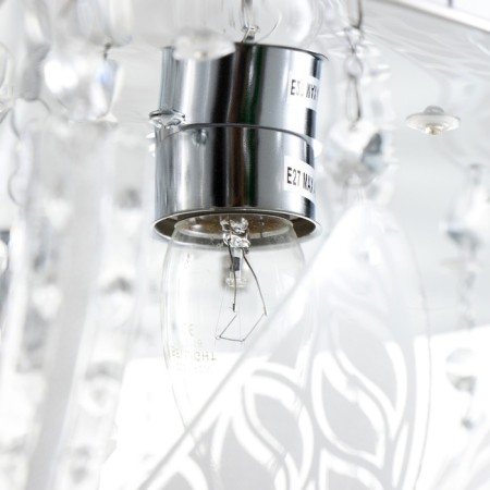 Svetogor chandelier "Dinzhou" 5x60W E27 LED lighting chrome 50x50cm-12