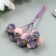 Decor for creativity "Berry of Rowan" 1 bouquet = 10 berries pink-violet yoke 10x1.5 cm