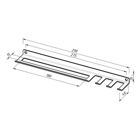 Holder for storing skewers and accessories barbecue, wall -mounted, stainless steel-6