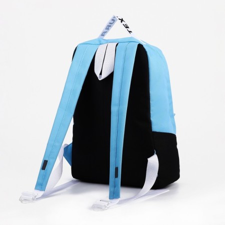 Youth backpack from lightning textiles, 1 pocket, textura, black/blue color-1