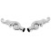 A set of tips for the cornice "Fest. Lira ", 2 pcs, d = 1.6 cm, silver gloss color