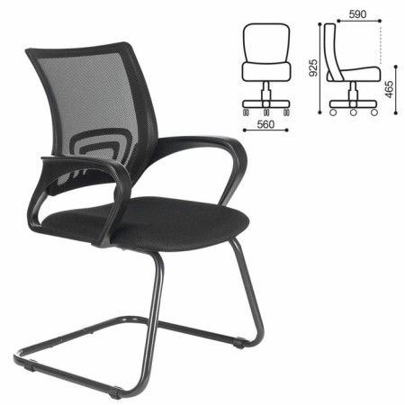 Armchair for receptions Brabix "Fly CF-100", Black, 532087