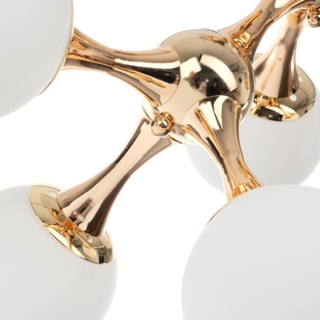 Chandelier "Molecule" 5he27 gold 60x55x52 cm-5